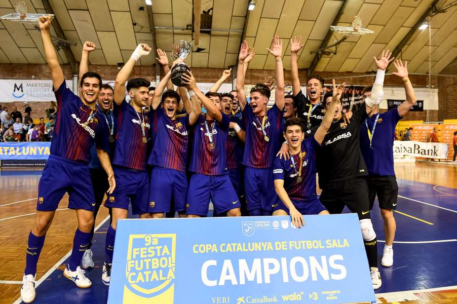 El FC Barcelona Lassa, campió de la Copa Catalunya Juvenil de Futbol Sala