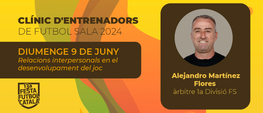 L’àrbitre internacional de futbol sala, Alejandro Martínez Flores, debut al Clínic d’Entrenadors 