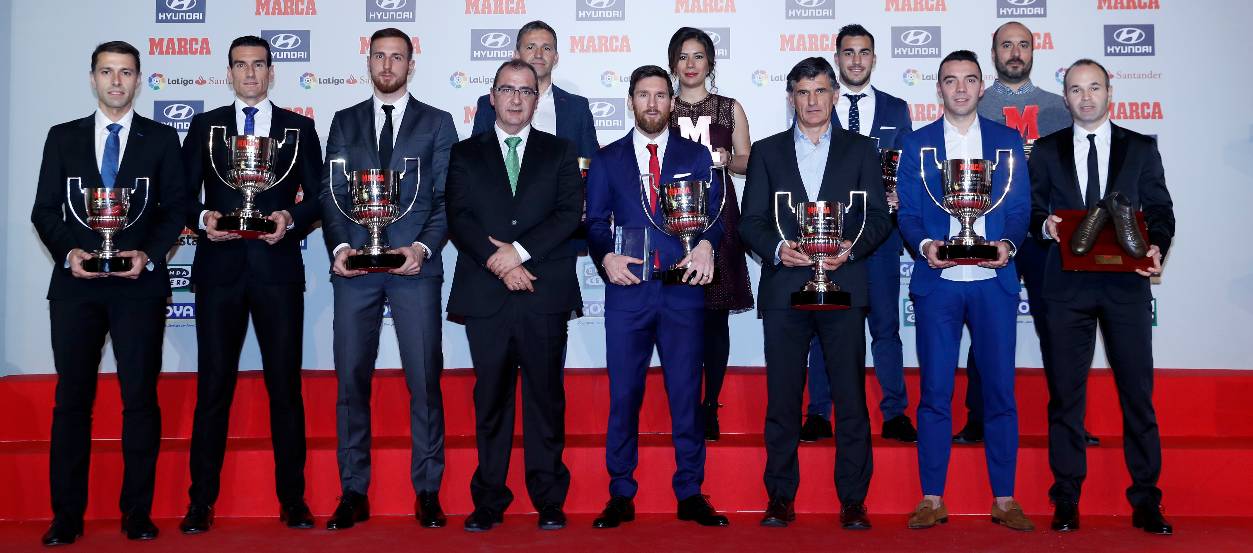 L’FCF assisteix a l’entrega dels premis Marca als millors jugadors de la temporada 2016-17
