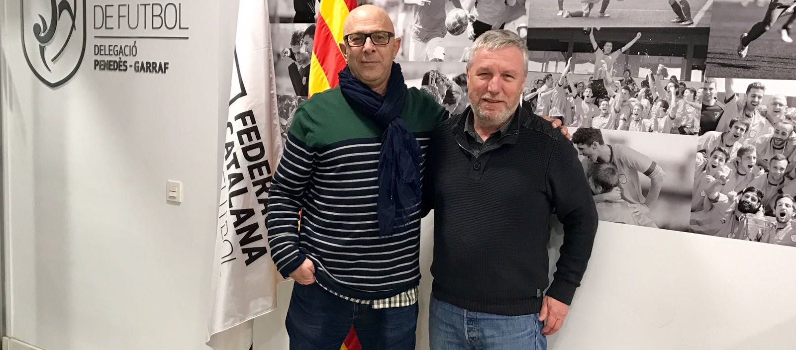 El president del FemFutbol Vilanova visita la delegació del Penedès-Garraf 