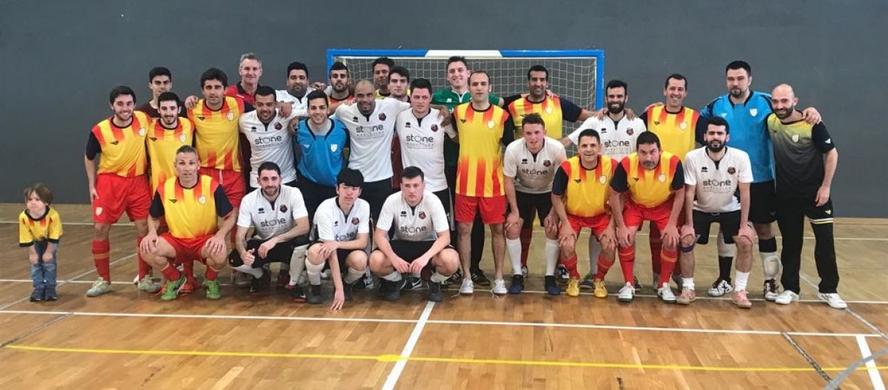 La Selecció Catalana de Veterans de futbol sala supera en un partit d’exhibició el Bolton Futsal Club