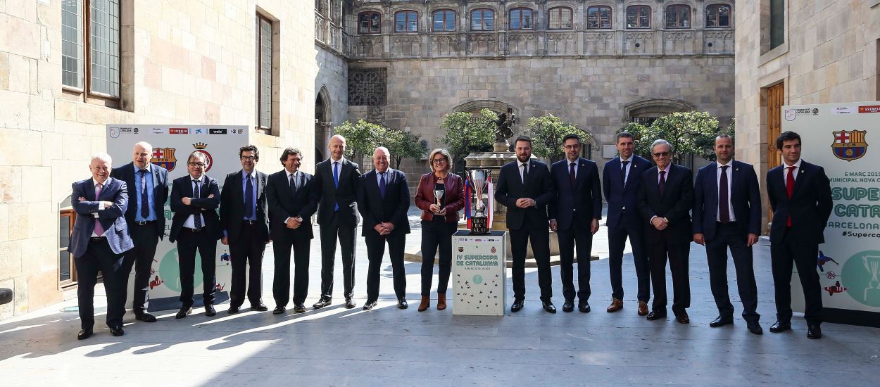 Presentació institucional de la Supercopa al Palau de la Generalitat