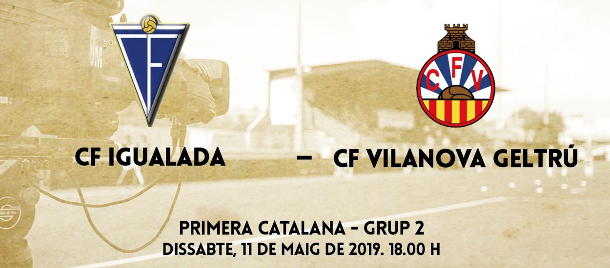 El partit entre el CF Igualada i el CF Vilanova Geltrú, en streaming
