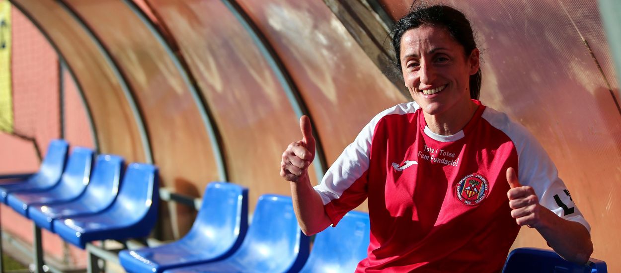 Lourdes Hernando, la jugadora més veterana del futbol català