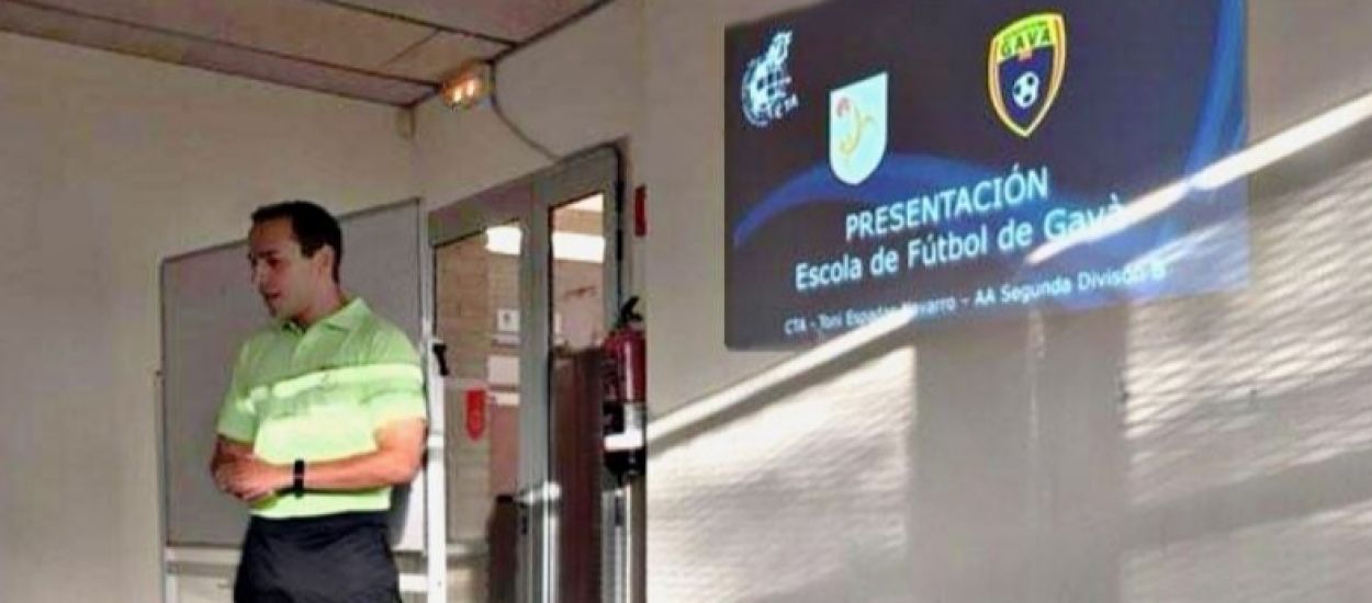 Xerrada del col·legiat Toni Espadas a l'Escola Futbol Gavà
