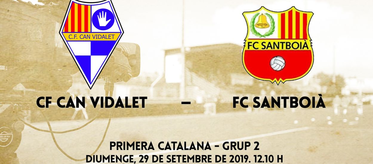 L’encontre entre el CF Can Vidalet i el FC Santboià, en streaming