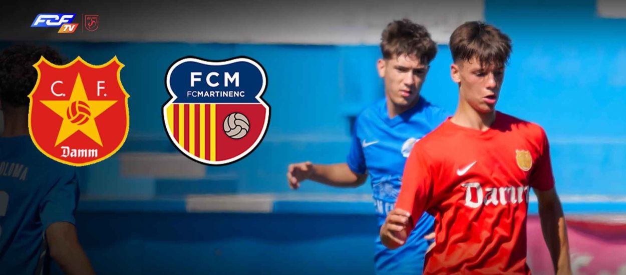 El CF Damm – FC Martinenc Juvenil, en streaming a l’FCF TV