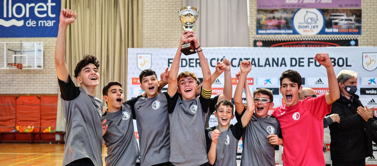 Els campions de la Copa Girona Base de futbol sala