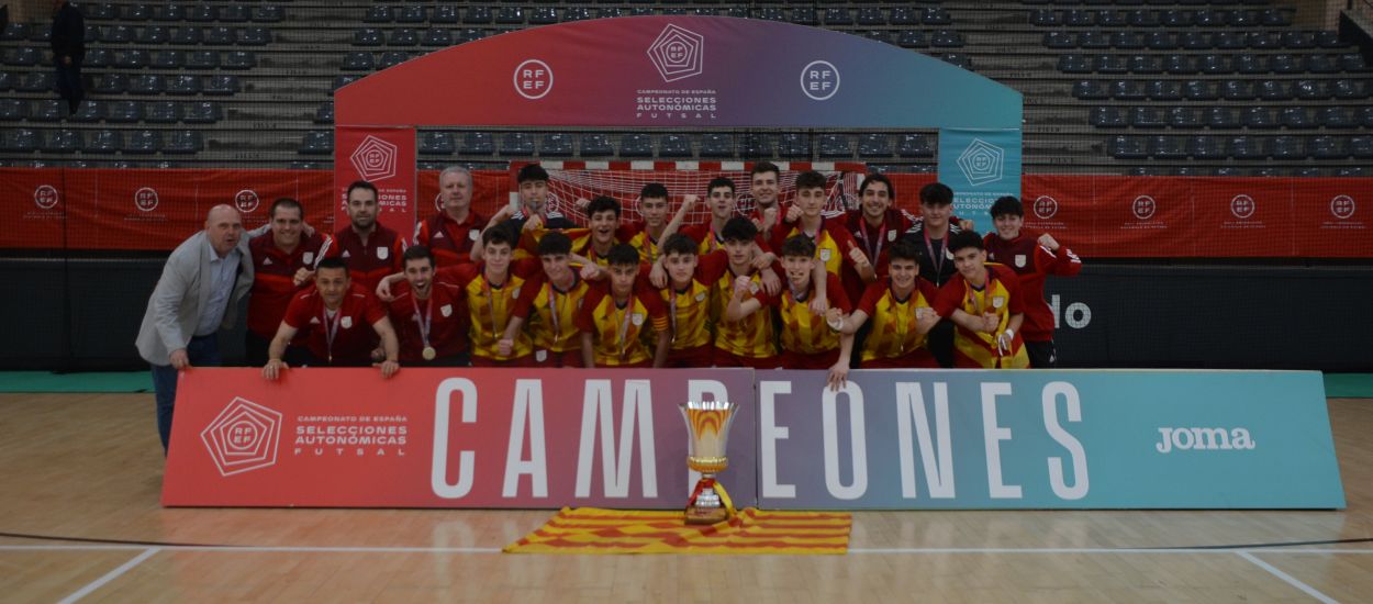 Catalunya sub 16 de futbol sala es proclama campiona d'Espanya 