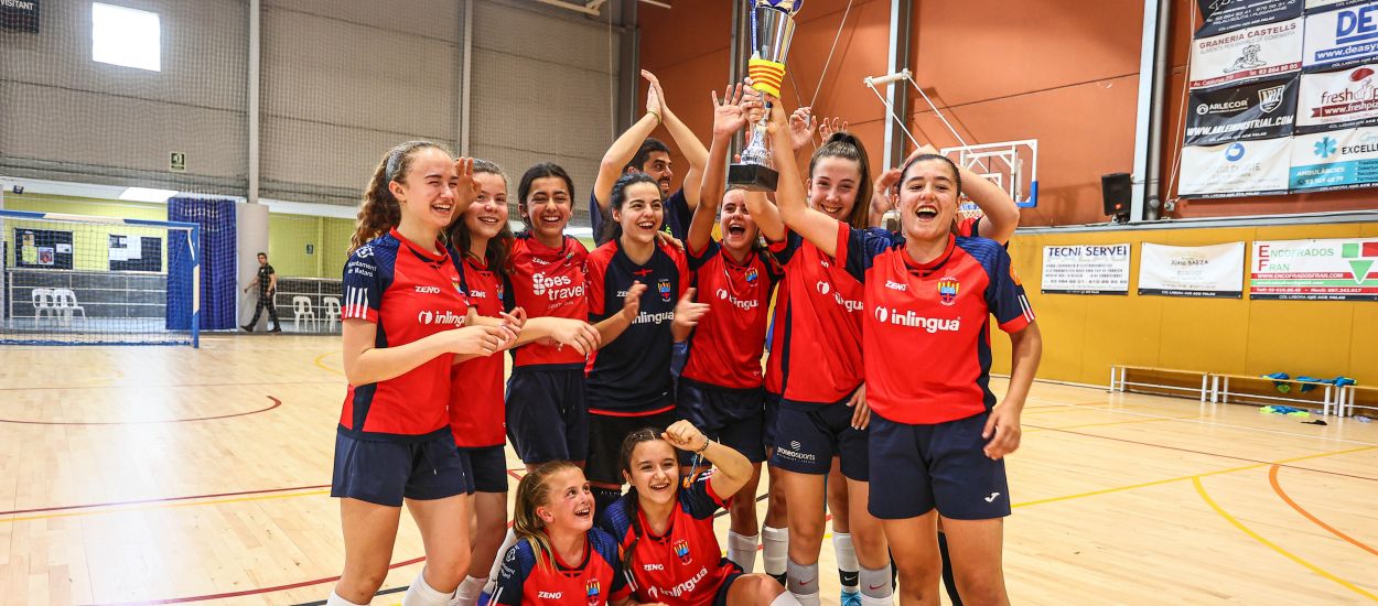 El Futsal Inlingua Mataró i l’AE Penyes Esplugues, campiones de Catalunya Infantil i Cadet femení