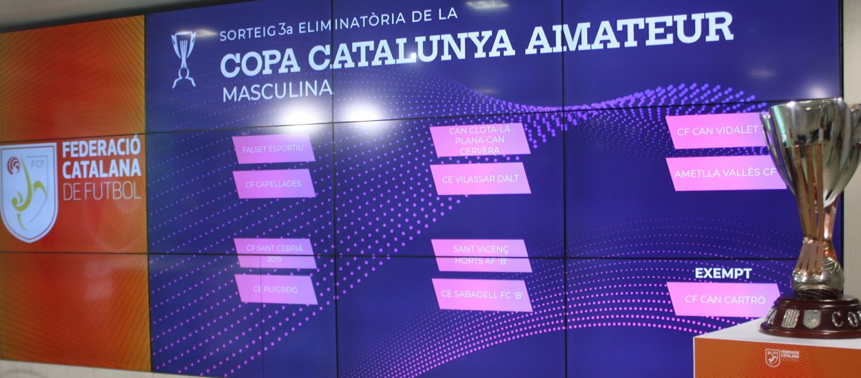 Sortejada la tercera eliminatòria de la Copa Catalunya Amateur