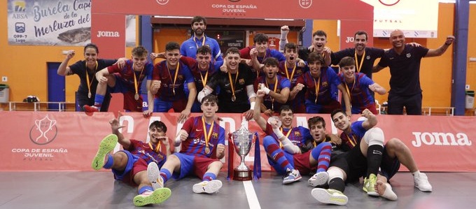 El Barça es proclama campió de la Copa d’Espanya Juvenil de futbol sala