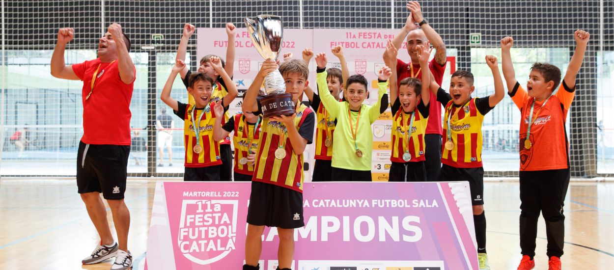 Els CFS Sant Andreu de la Barca remunta i es proclama campió de la Copa Catalunya Minibenjamí de futbol sala