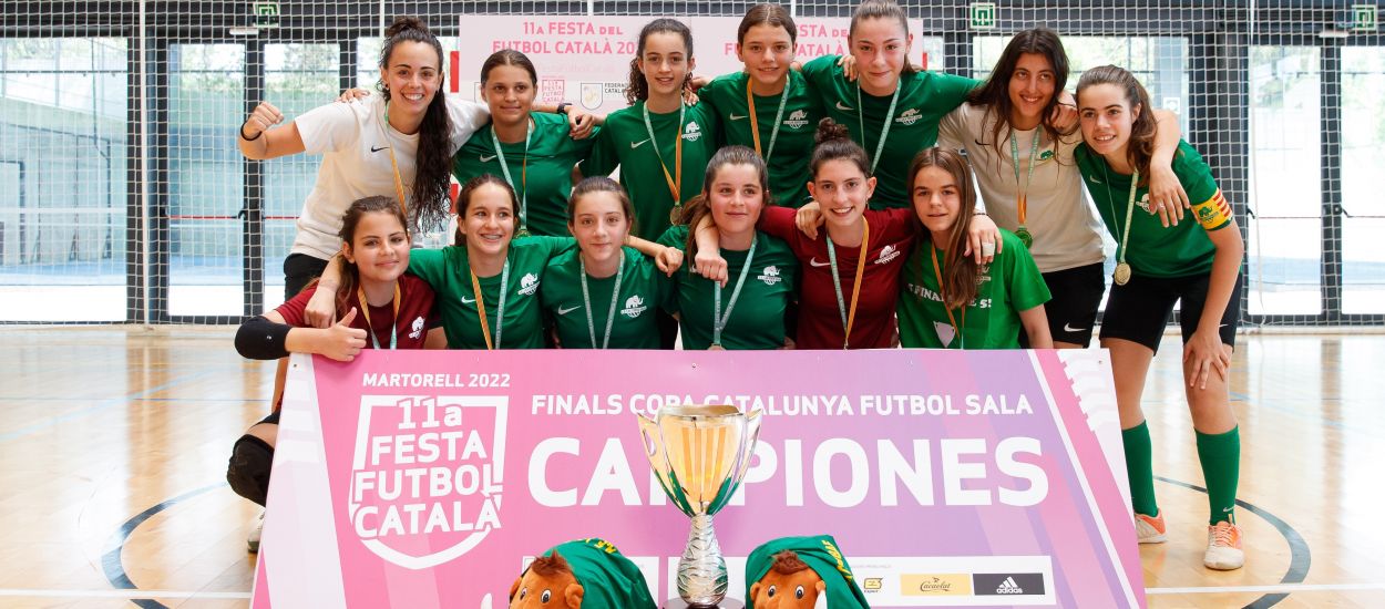 Un gol de Nur Cazeneuve dona a l'AE Les Corts UBAE la Copa Catalunya Infantil femení de futbol sala