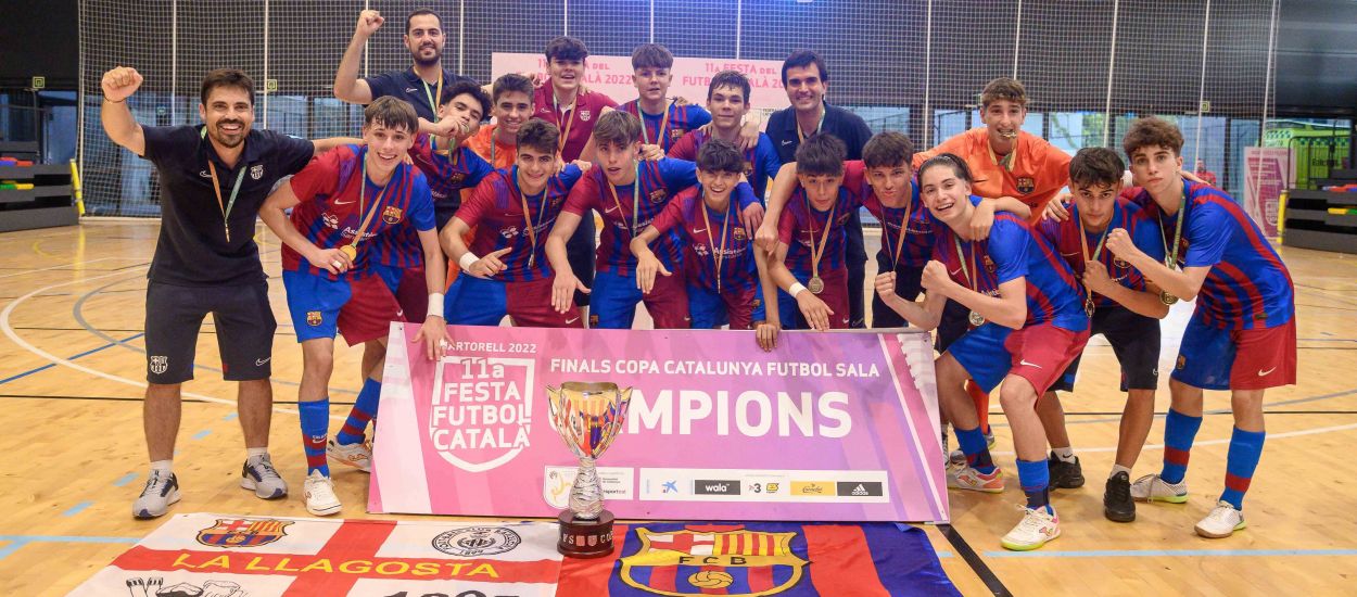 El Barça guanya la Copa Catalunya Cadet masculí de futbol sala