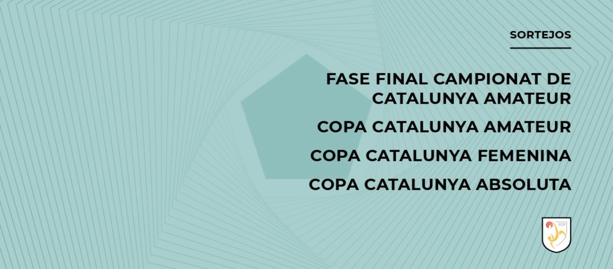 L'FCF TV emetrà en directe els sortejos de la Copa Catalunya i el Campionat de Catalunya