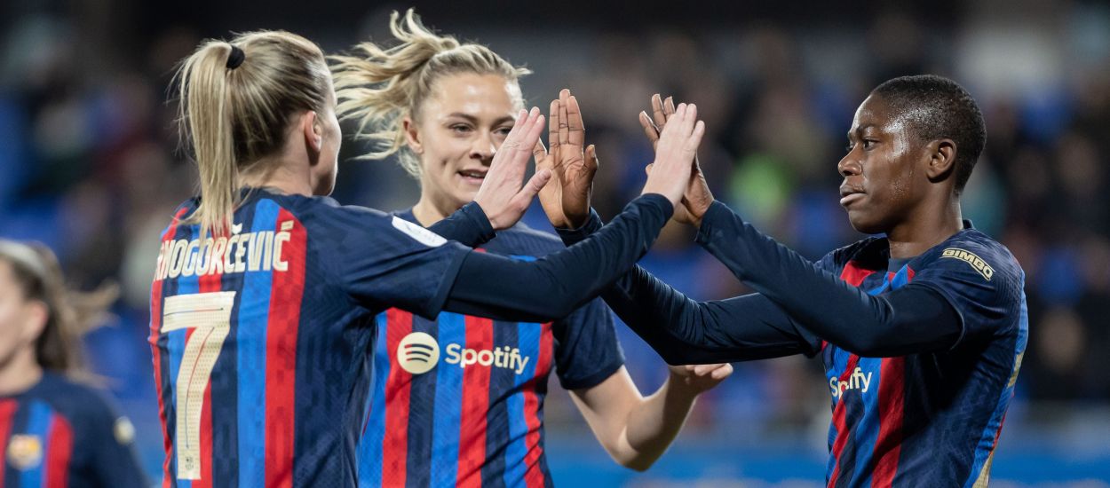 Victòria contundent del Barça en el derbi femení