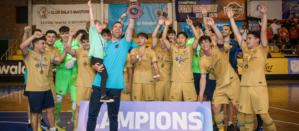 L’efectivitat blaugrana els proclama campions de la Copa Catalunya Juvenil de futbol sala