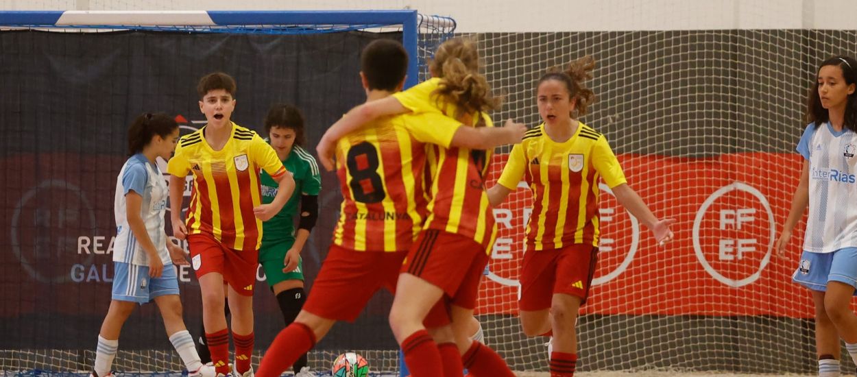 Victòria en el debut de Catalunya sub 14 femenina al Campionat d'Espanya de futbol sala