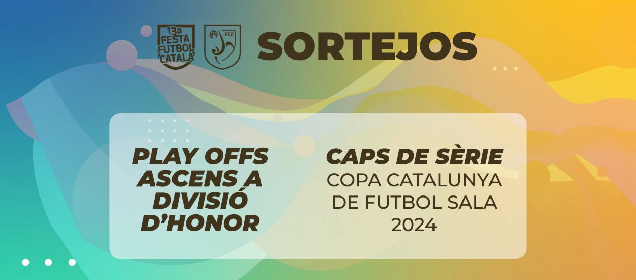 Els sortejos dels play-off d'ascens a Divisió d'Honor i de l'entrada dels caps de sèrie de la Copa Catalunya