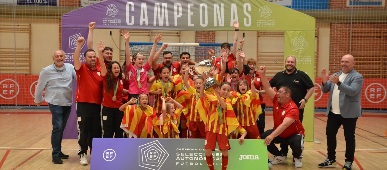 Catalunya sub 10 femení de futbol sala fa història i guanya el primer Campionat d’Espanya