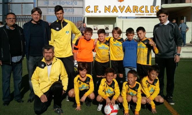 Esteve Olivella, amb el futbol base del CF Navarcles