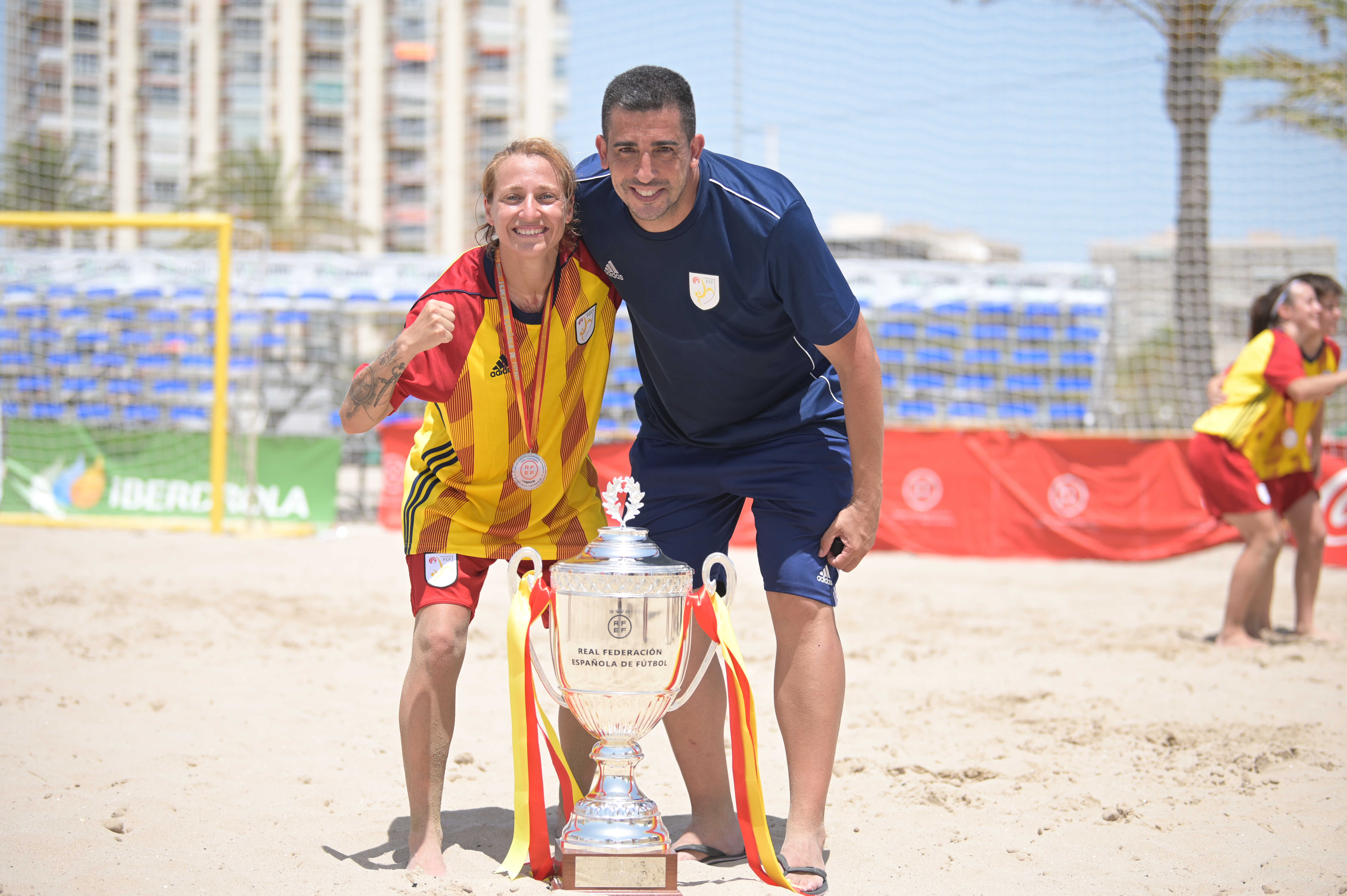 Javier Reyes i Chivi celebrant l'últim Campionat d'Espanya aconseguir per la Selecció Absoluta el passat estiu a Alacant.