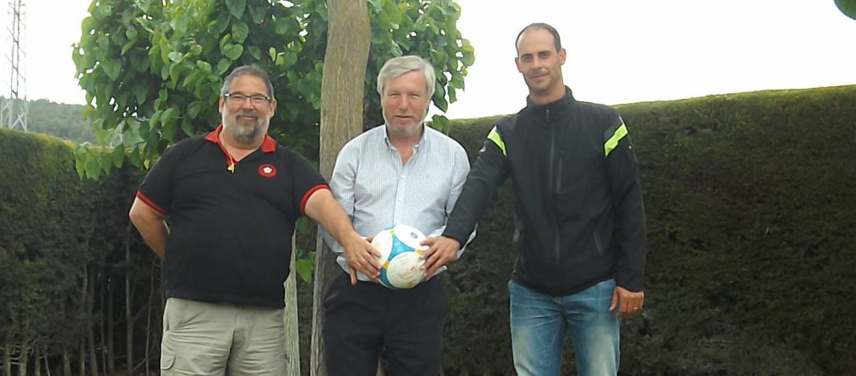 Manel Duran visita el camp del Martinenca per la Copa Catalunya