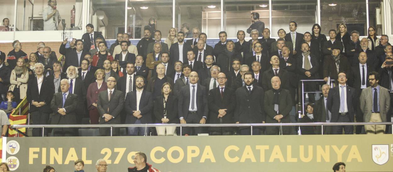 Ple d’autoritats a la Copa Catalunya