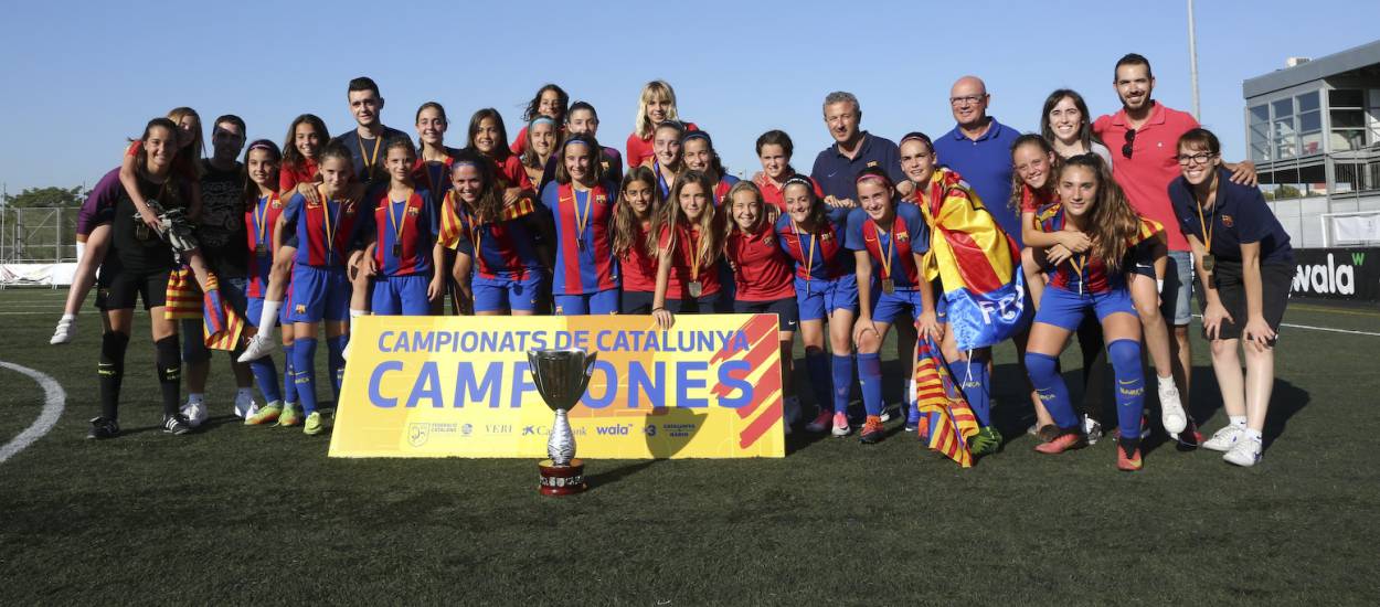 Domini i golejada blaugrana per assolir el Campionat de Catalunya Femení Infantil Aleví