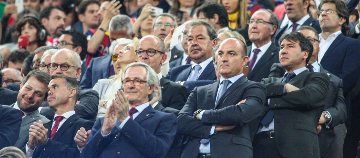 Andreu Subies a la llotja de la final de la Copa del Rei